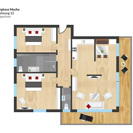 Appartement Berghaus Mucha - - Naturpark Partner *